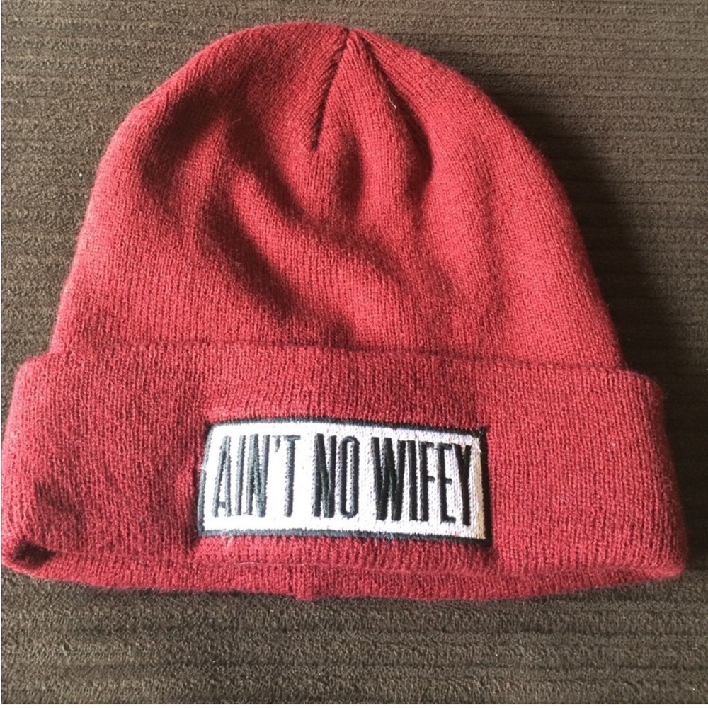 Red 'Ain't No Wifey' Beanie